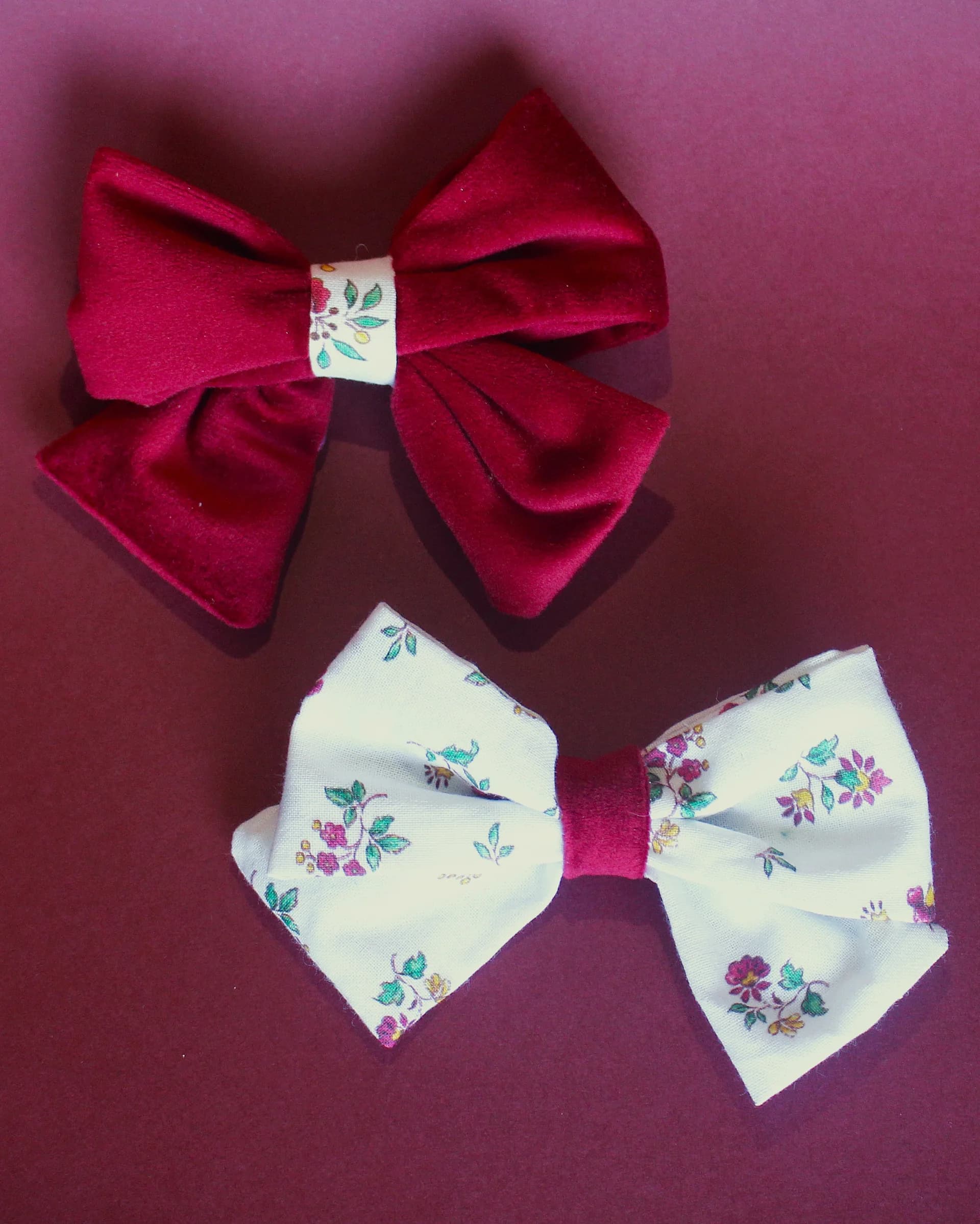 Grande barrette velours