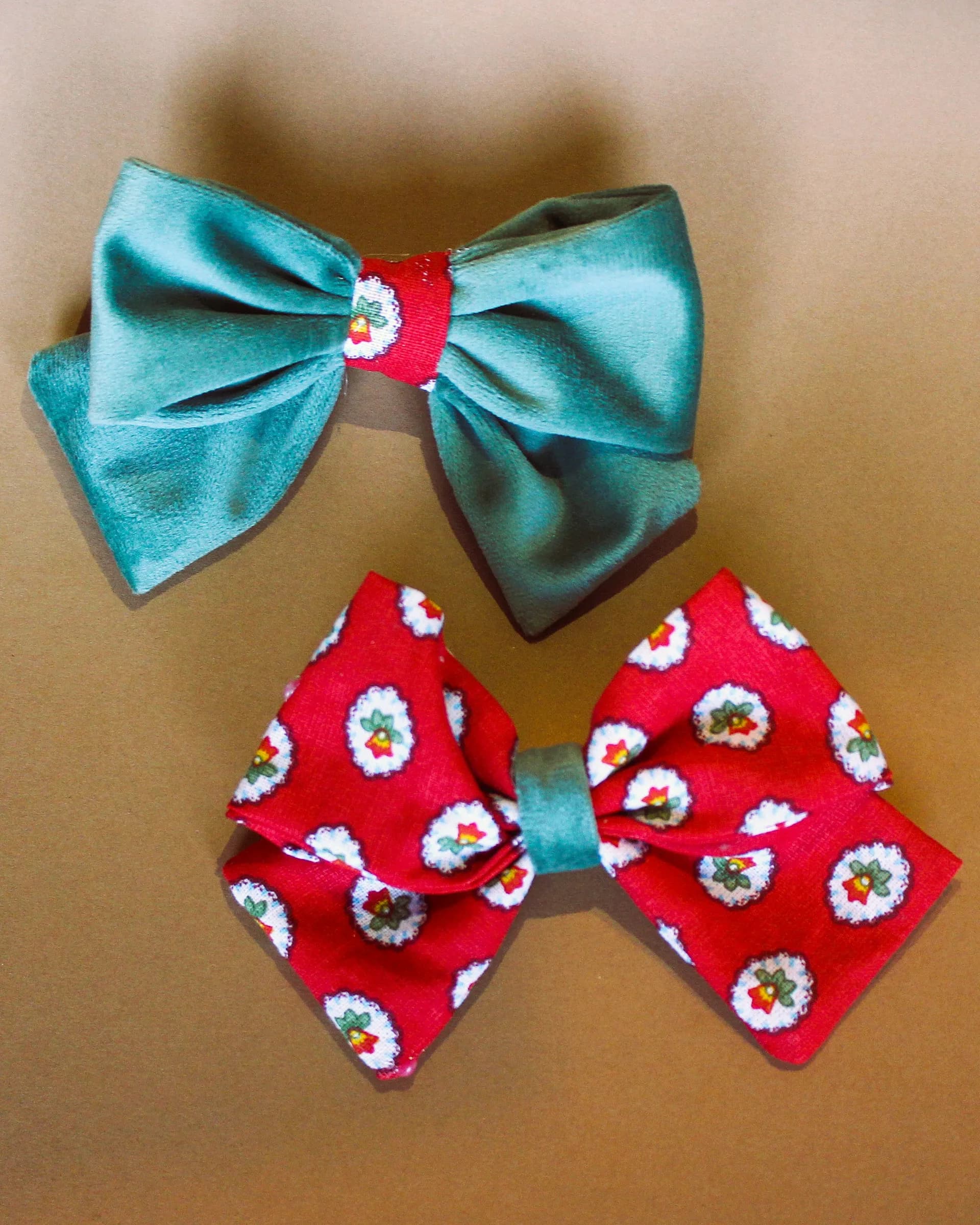 Grande barrette velours